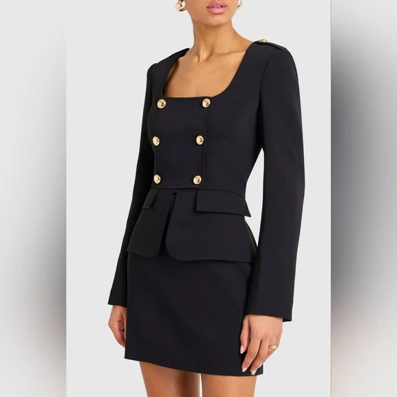 NEW Amanda Uprichard Black Tompkins Dress | Size Medium Retails $282 - Picture 1 of 10